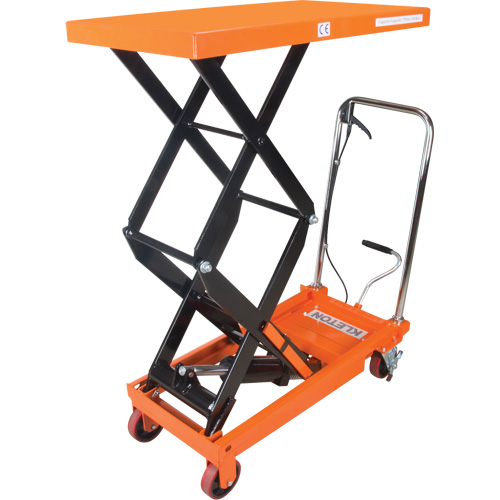 Hydraulic Scissor Lift Table, 35-3/4" L x 19-3/4" W, Steel, 770 lbs. Capacity Maritime Industrial Rubber
