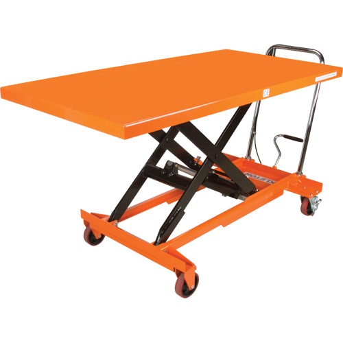 Hydraulic Scissor Lift Table, 63" L x 31-1/2" W, Steel, 1100 lbs. Capacity Maritime Industrial Rubber
