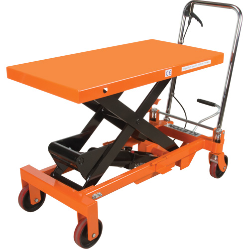 Hydraulic Scissor Lift Table, 39-1/2" L x 20" W, Steel, 1650 lbs. Capacity Maritime Industrial Rubber