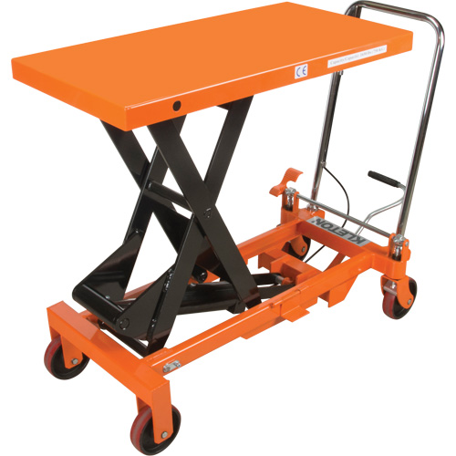 Hydraulic Scissor Lift Table, 39-1/2" L x 20" W, Steel, 1650 lbs. Capacity Maritime Industrial Rubber