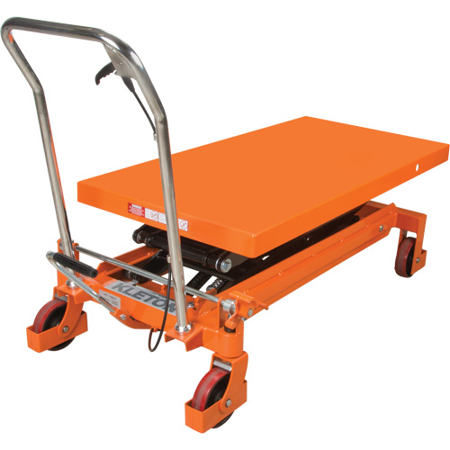 Hydraulic Scissor Lift Table, 48" L x 24" W, Steel, 1540 lbs. Capacity Maritime Industrial Rubber