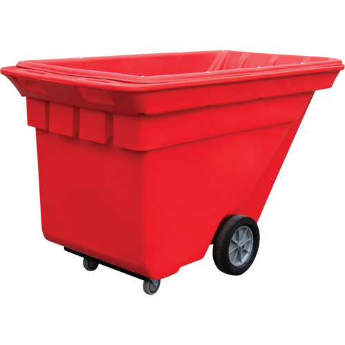 Techtruck Tilt Truck, Polyethylene, 5/8 cu. yd., 1000 lbs. Load Capacity Maritime Industrial Rubber