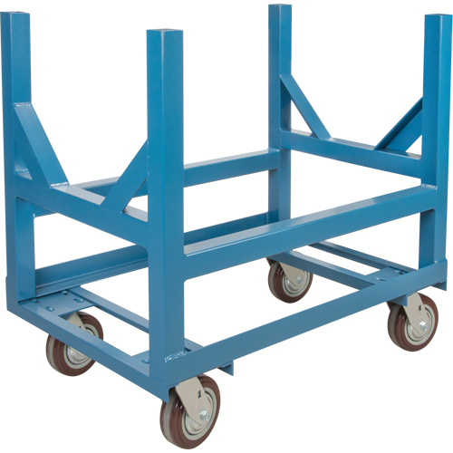Pipe & Bar Cradle Truck, 24" L x 24" W x 34" H, 2500 lbs. Capacity, Polyurethane Wheels Maritime Industrial Rubber