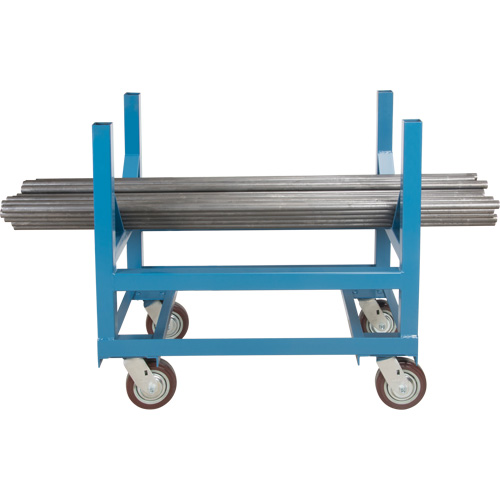 Pipe & Bar Cradle Truck, 24" L x 24" W x 34" H, 2500 lbs. Capacity, Polyurethane Wheels Maritime Industrial Rubber
