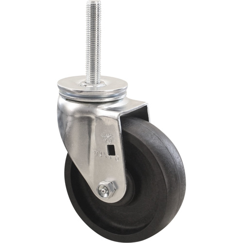 Emaxx RollX Wow Caster, Swivel with Brake, 6" (152.4 mm) Dia., 1200 lbs. (544.3 kg.) Capacity Maritime Industrial Rubber