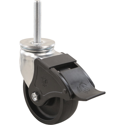 Emaxx RollX Wow Caster, Swivel with Brake, 4" (101.6 mm) Dia., 1200 lbs. (544.3 kg.) Capacity Maritime Industrial Rubber