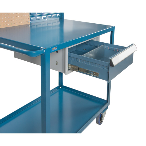 Mobile Service Cart, 2 Tiers, 24" W x 57" H x 40" D, 1200 lbs. Capacity Maritime Industrial Rubber