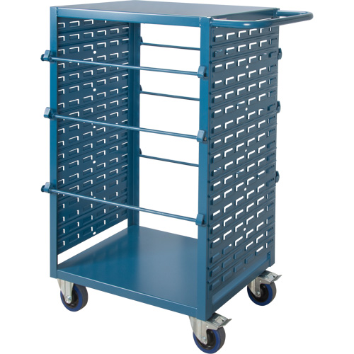 Chariot mobile pour mat&eacute;riaux bobin&eacute;s, Acier, 6 Montants, 21" la x 48" h x 38" p, Capacit&eacute; de 1200 lb Maritime Industrial Rubber