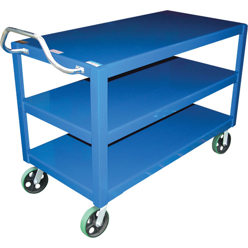 Chariot &agrave; poign&eacute;e ergonomique Ergo-Handle, 4000 lb Capacit&eacute;, Acier, 24-1/2" la x 41" ha x 54-7/8" p, Bordure vers le bas Maritime Industrial Rubber