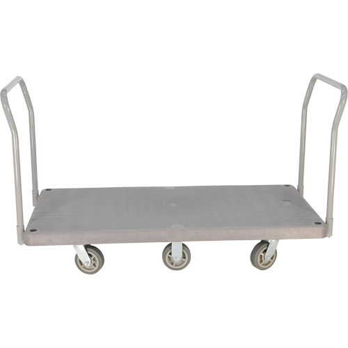 Heavy Duty Plastic Platform Truck, 60" L x 30" W, 3000 lbs. Cap., Polyurethane Wheels Maritime Industrial Rubber