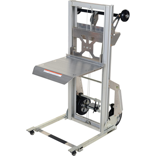 Appareil de levage portatif en aluminium, M&eacute;canisme Pompe au pied, Capacit&eacute; de 200 lb, Levage max de 61" Maritime Industrial Rubber