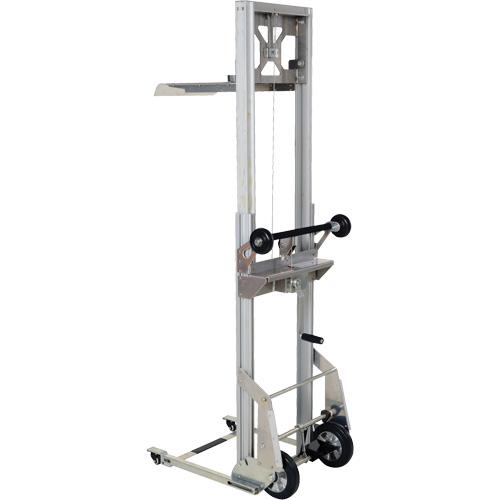 Appareil de levage portatif en aluminium, M&eacute;canisme Pompe au pied, Capacit&eacute; de 200 lb, Levage max de 61" Maritime Industrial Rubber