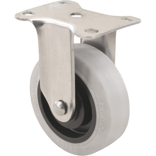 Roulette 2309, Fixe, 4" (101,6 mm), Gris Envirothane, 350 lb (158,8 kg) Maritime Industrial Rubber