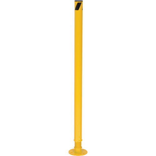 Borne de protection &agrave; ressort, Acier, 42" h x 2-1/8" la, Jaune Maritime Industrial Rubber