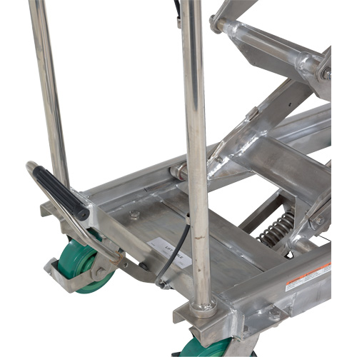 Manual Hydraulic Scissor Lift Table, 36-1/4" L x 19-3/8" W, Stainless Steel, 600 lbs. Capacity Maritime Industrial Rubber