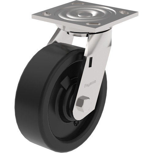 21 Series Medium-Duty Caster, Rigid, 6" (152.4 mm), Phenolic, 1200 lbs. (544.3 kg.) Maritime Industrial Rubber