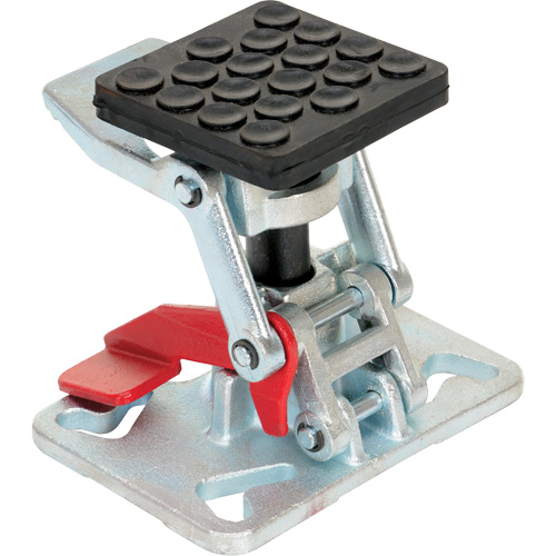 Heavy-Duty Adjustable Height Floor Lock, 8" Extended Height, 5-1/2" Retracted Height, Steel Maritime Industrial Rubber