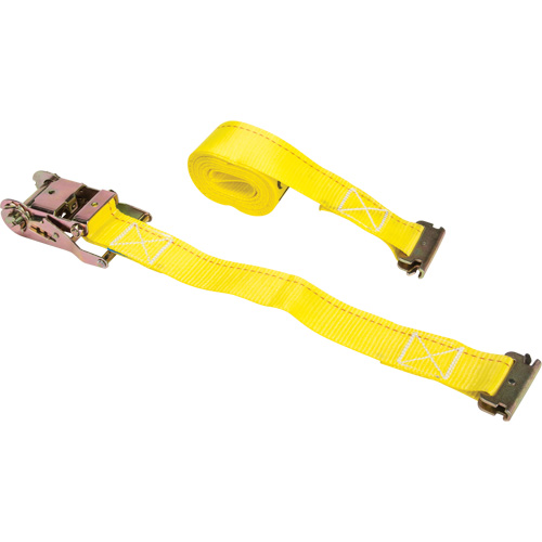 Ratchet Strap, E-Track System, 2" W x 12' L, 1333 lbs. (605 kg) Working Load Limit Maritime Industrial Rubber