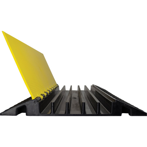 Powerhouse Heavy-Duty Straight Cable Protector, 5 Channels, 36" L x 19.75" W x 2.25" H Maritime Industrial Rubber