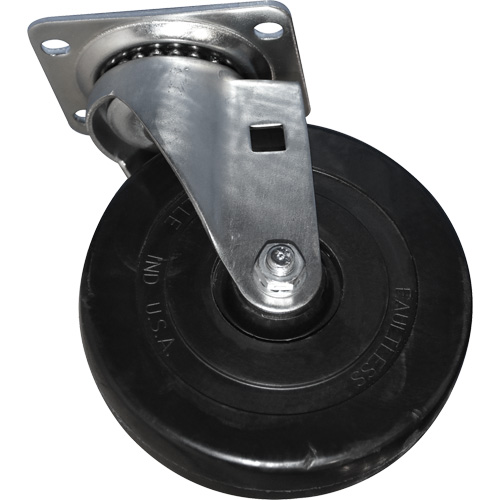 Roulette pivotante souple pour chariot caisson Maritime Industrial Rubber