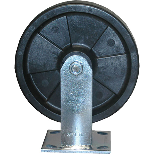 Roulette fixe pour chariot &agrave; plateforme Maritime Industrial Rubber