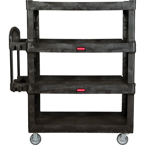 Chariot utilitaire robuste et ergonomique, 4 tiers, 24-1/4" x 62-2/5" x 54-1/10", Capacit&eacute; 700 lb Maritime Industrial Rubber