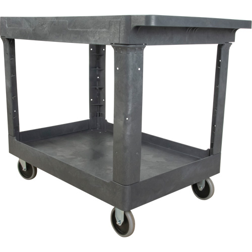 Utility Service Cart, 2 Tiers, 24-5/8" x 32-1/2" x 40", 550 lbs. Capacity Maritime Industrial Rubber