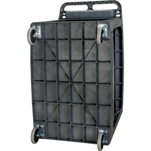 Flat-Shelf Utility Service Cart, 2 Tiers, 25-1/4" x 32-1/4" x 44", 550 lbs. Capacity Maritime Industrial Rubber