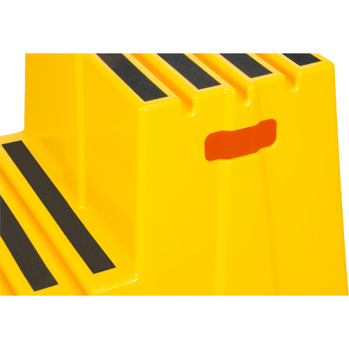 Industrial Step Stool, 2 Steps, 26" x 22-7/16" x 19-11/16" High Maritime Industrial Rubber