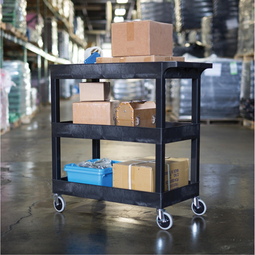 Tub Cart, 3 Tiers, 35-1/4" x 36-1/4" x 18", 300 lbs. Capacity Maritime Industrial Rubber