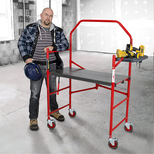 Buildman Portable Scaffold, 40-5/8" D x 4' H Maritime Industrial Rubber