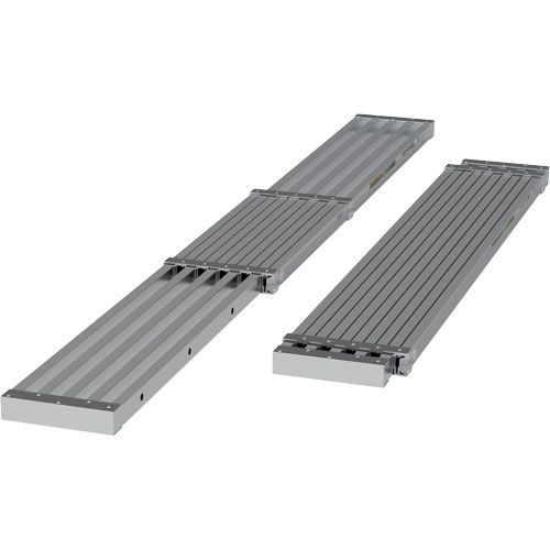Planche de travail t&eacute;lescopique, 108" la x 12" pr, Capacit&eacute; de 250 lb, D&eacute;mont&eacute; Maritime Industrial Rubber