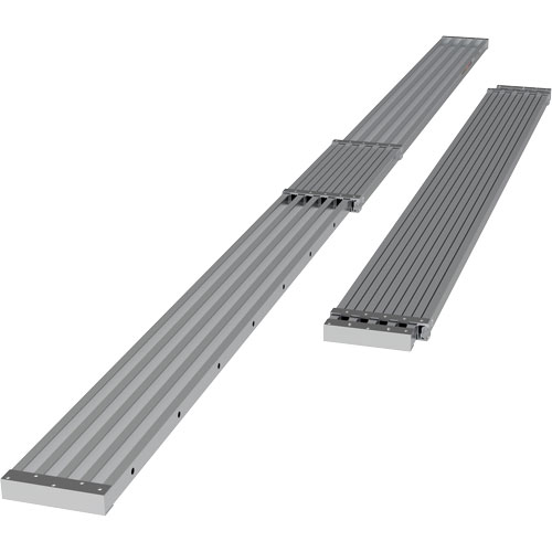 Telescoping Work Plank, 204" W x 12" D, 250 lbs. Capacity, Knocked Down Maritime Industrial Rubber