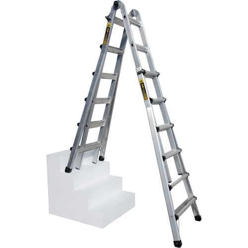 &eacute;chelle t&eacute;lescopique multifonction, Aluminium, 300 lb Maritime Industrial Rubber