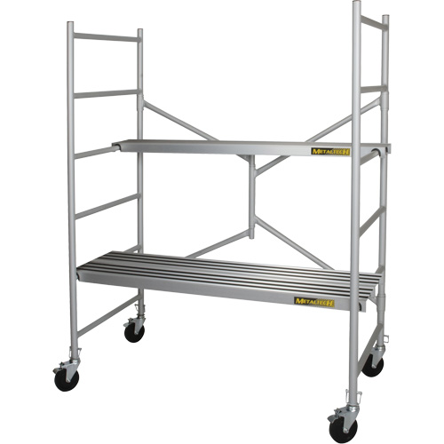 Portable Alu Series Scaffold, Aluminum Frame, 29" D x 72" H Maritime Industrial Rubber