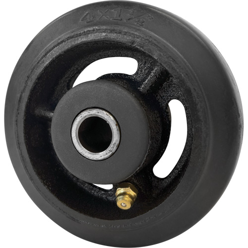Roue en caoutchouc moul&eacute;, 4" (102 mm) dia. x 1-1/2" (38 mm) la, Capacit&eacute; de 350 lb (158 kg) Maritime Industrial Rubber