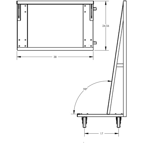 Chariot &agrave; cadre en A robuste &agrave; un c&ocirc;t&eacute; avec 6 plateaux, 38" x 25" x 63", Capacit&eacute; 2500 lb Maritime Industrial Rubber