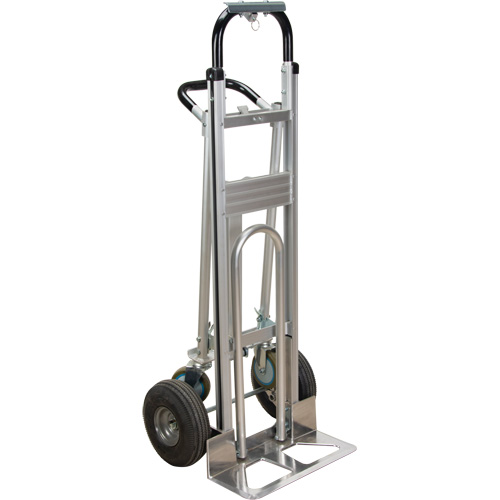 3-in-1 Convertible Hand Truck, Aluminum, 600 lbs. Capacity Maritime Industrial Rubber