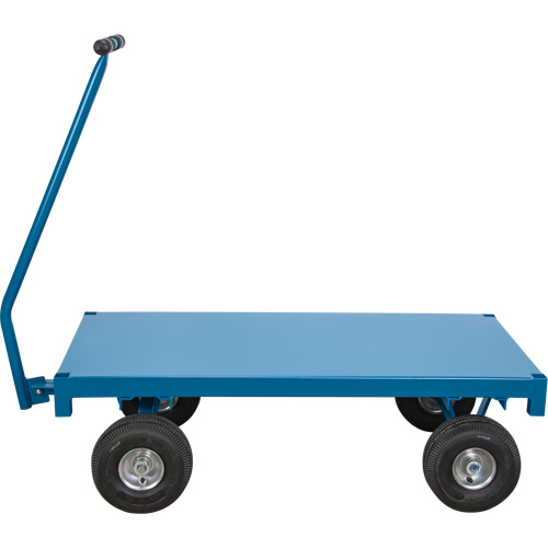 Outdoor Platform Wagon Truck, 36" W x 72" L, 1000 lbs. Capacity Maritime Industrial Rubber