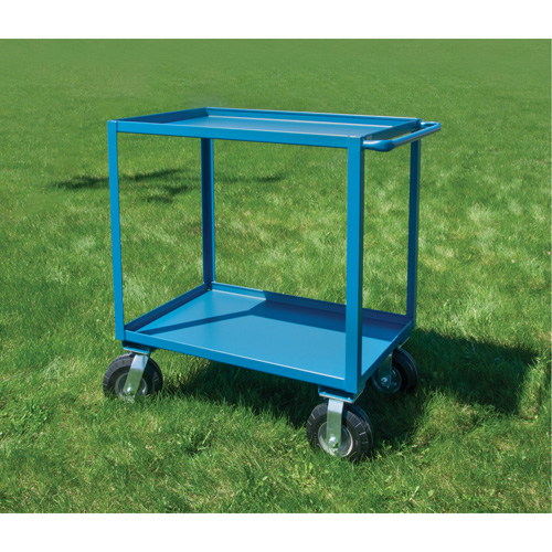 Outdoor Shelf Cart, 2 Tiers, 18" W x 39" H x 33" D, 1200 lbs. Capacity Maritime Industrial Rubber