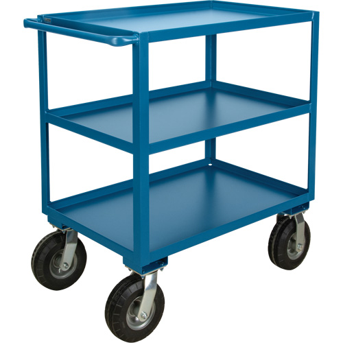 Outdoor Shelf Cart, 3 Tiers, 24" W x 39" H x 51" D, 1200 lbs. Capacity Maritime Industrial Rubber
