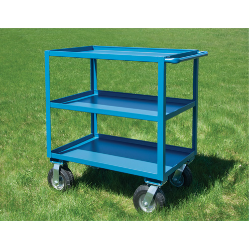Outdoor Shelf Cart, 3 Tiers, 24" W x 39" H x 51" D, 1200 lbs. Capacity Maritime Industrial Rubber