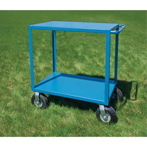 Outdoor Shelf Cart, 2 Tiers, 24" W x 39" H x 51" D, 1200 lbs. Capacity Maritime Industrial Rubber