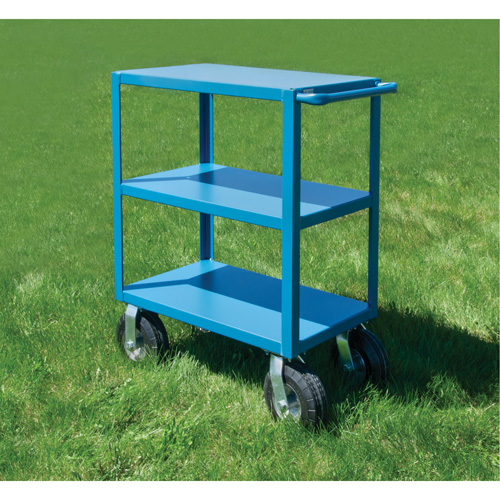 Outdoor Shelf Cart, 3 Tiers, 24" W x 39" H x 51" D, 1200 lbs. Capacity Maritime Industrial Rubber