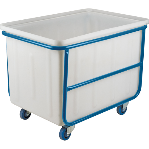 Straight Wall Box Truck, White Polyethylene, 46" L x 28" W x 31" H, 14 cu. ft. Volume, 1000 lbs. Capacity Maritime Industrial Rubber