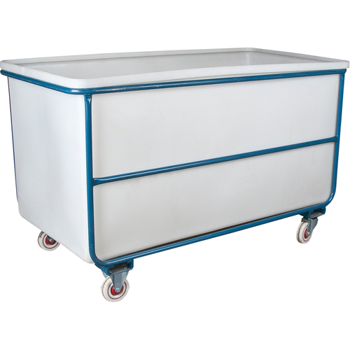 Chariot-caisse &agrave; parois droites, Poly&eacute;thyl&egrave;ne blanc, 51" lo x 33" la x 39" h, Volume 25 pi³, Capacit&eacute; 1000 lb Maritime Industrial Rubber