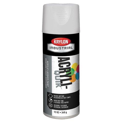 Laque industrielle Acryli-Quik, Blanc, Brillant, 12 oz, Canette a&eacute;rosol Maritime Industrial Rubber