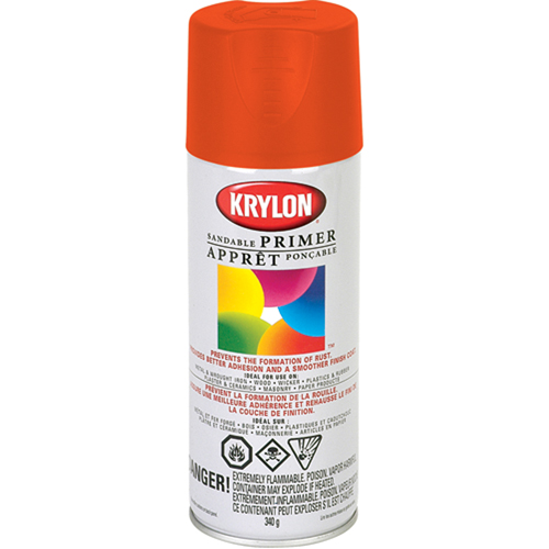 Fluorescent Spray Paint, Fluorescent Red/Orange, 11 oz., Aerosol Can Maritime Industrial Rubber