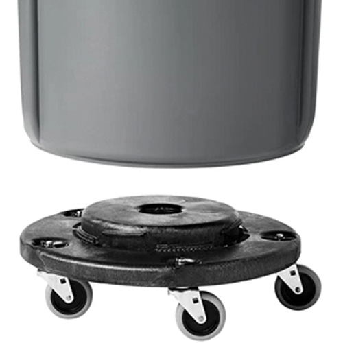 Chariot &agrave; visser Brute, Poly&eacute;thyl&egrave;ne, Noir, Convient aux contenants 20 - 55 US gal. Maritime Industrial Rubber