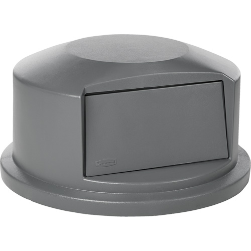 Round Brute&reg; Tops, Dome Lid, Plastic/Polyethylene, Fits Container Size: 24" Dia. Maritime Industrial Rubber